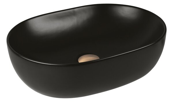 Oltens Hamnes lavoar 49.5x35.5 cm ovale de blat negru mat 40319300