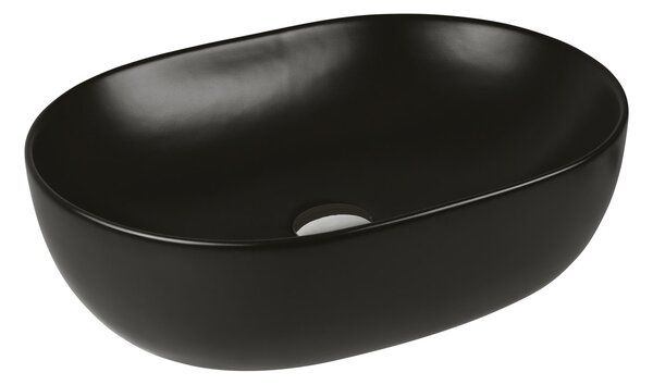 Oltens Hamnes lavoar 49.5x35.5 cm ovale de blat negru mat 40319300