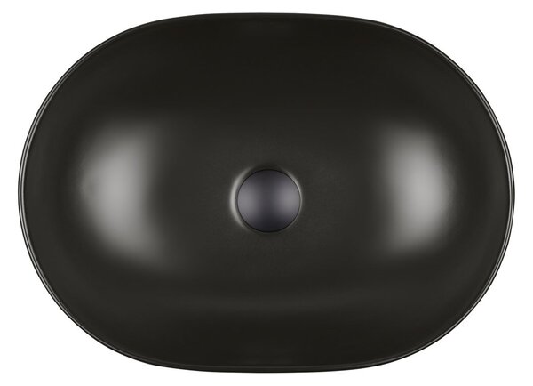 Oltens Hamnes lavoar 49.5x35.5 cm ovale de blat negru mat 40319300