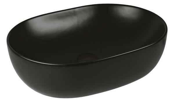 Oltens Hamnes lavoar 49.5x35.5 cm ovale de blat negru mat 40319300
