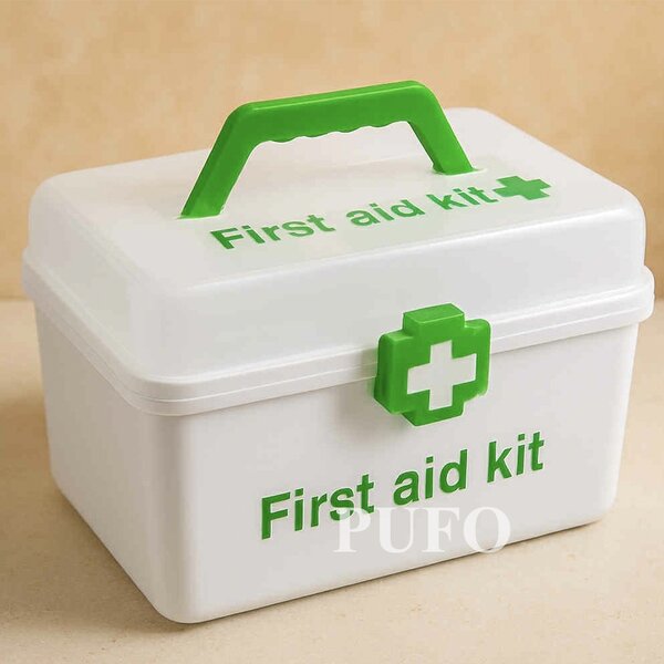 Cutie organizator Pufo Medicine pentru depozitare si pastrare medicamente, 28 x 16 cm- practica, sigura si usor de transportat