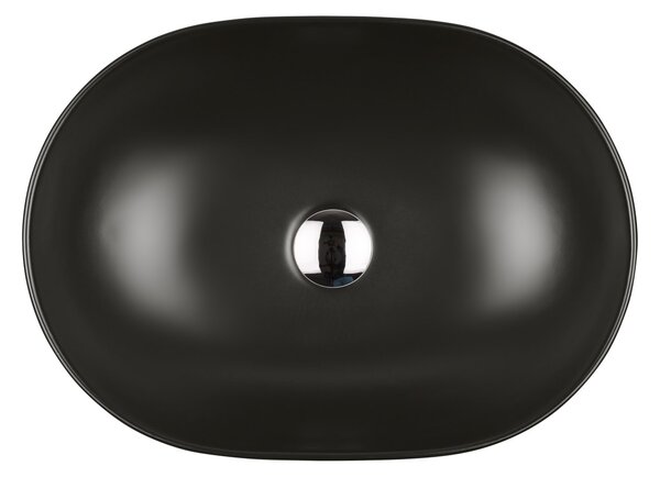 Oltens Hamnes lavoar 49.5x35.5 cm ovale de blat negru mat 40319300