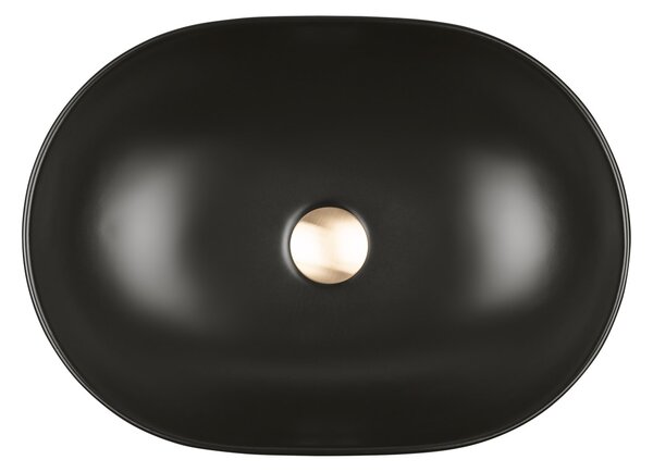 Oltens Hamnes lavoar 49.5x35.5 cm ovale de blat negru mat 40319300