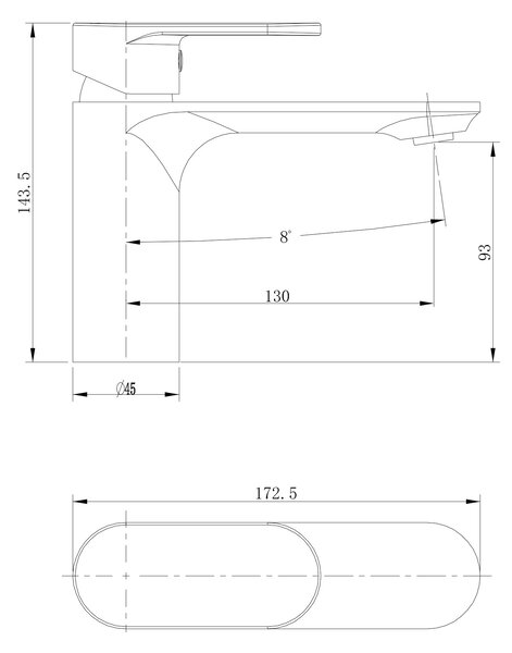 Cersanit Crea baterie lavoar stativ nichel S951-334