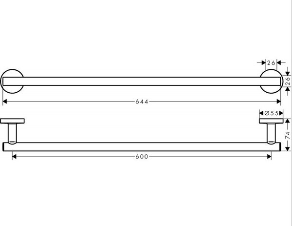 Hansgrohe Logis Universal suport prosop crom 41716000
