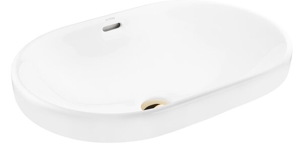 Oltens Tive lavoar 61x40 cm ovale încastrat alb luciu 40823000