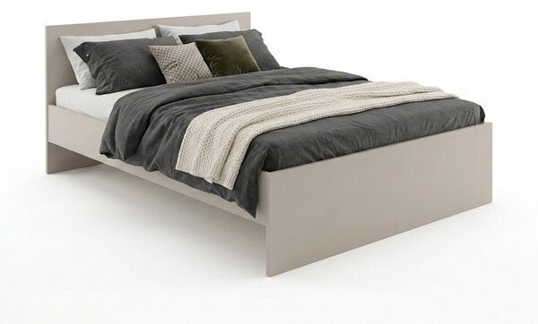 Pat ELISA 140 x 200 cm, casmir bej Saltele: Fara saltea, Somiera pat: Cu lamele drepte