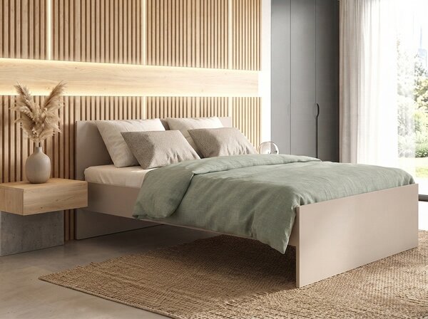 Pat ELISA 120 x 200 cm, casmiru bej Saltele: Fara saltea, Somiera pat: Cu lamele drepte