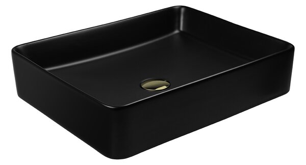 Oltens Forde lavoar 51x40.5 cm dreptunghiular de blat negru mat 40303300