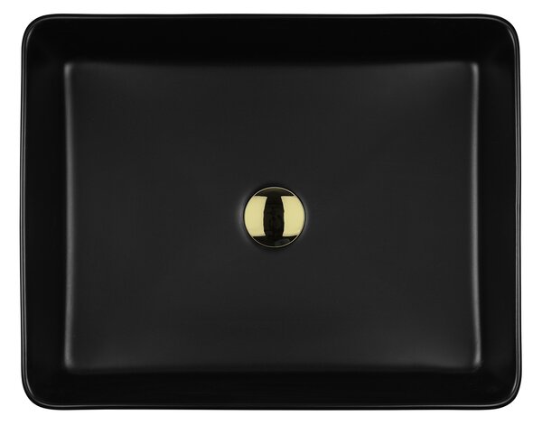 Oltens Forde lavoar 51x40.5 cm dreptunghiular de blat negru mat 40303300