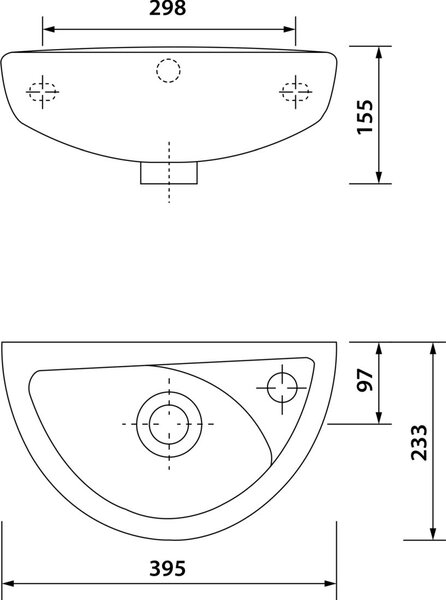 Creavit Oval lavoar 39x23 cm ovale clasică alb luciu TP040