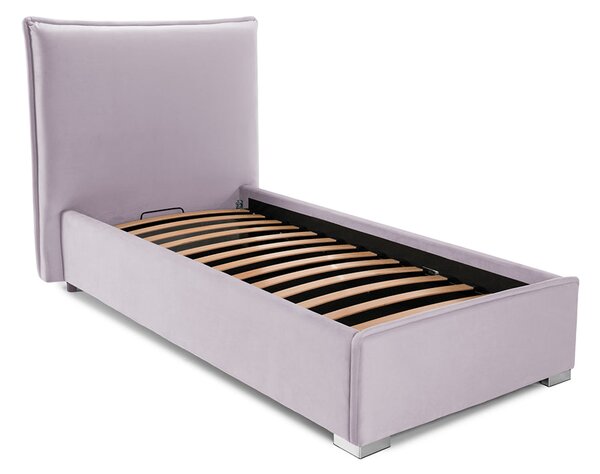 Pat Tapițat Nice, cu somieră rabatabilă și ladă de depozitare, Swing-Violet / 80x190