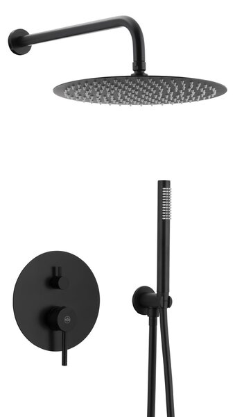 KFA Armatura Moza set de duș ascuns cu duș de ploaie negru 5039-501-81