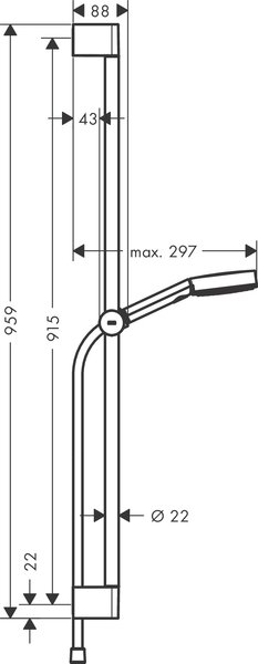 Hansgrohe Pulsify Select set de duș perete alb 24171700