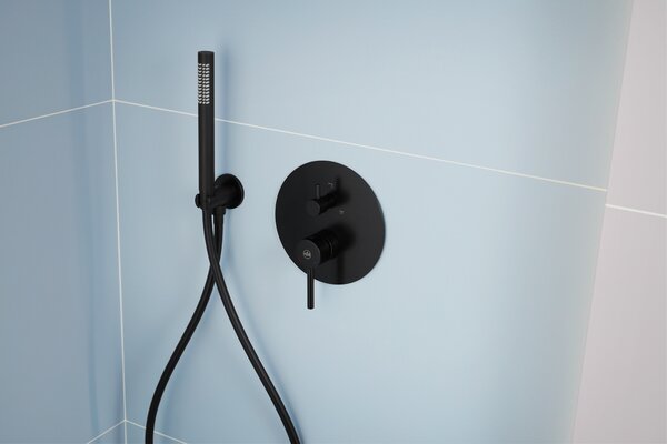 KFA Armatura Moza set de duș ascuns cu duș de ploaie negru 5039-501-81