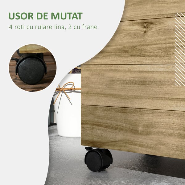 Outsunny Jardiniera inaltata verticala cu 4 roti si suport pentru plantele cataratoare, din lemn de brad, 76x30x155cm, alb | Aosom Romania