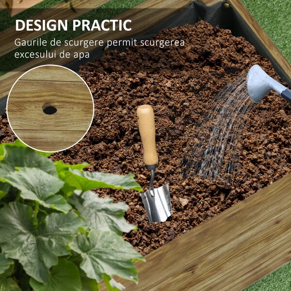 Outsunny Jardiniera inaltata verticala cu 4 roti si suport pentru plantele cataratoare, din lemn de brad, 76x30x155cm, alb | Aosom Romania