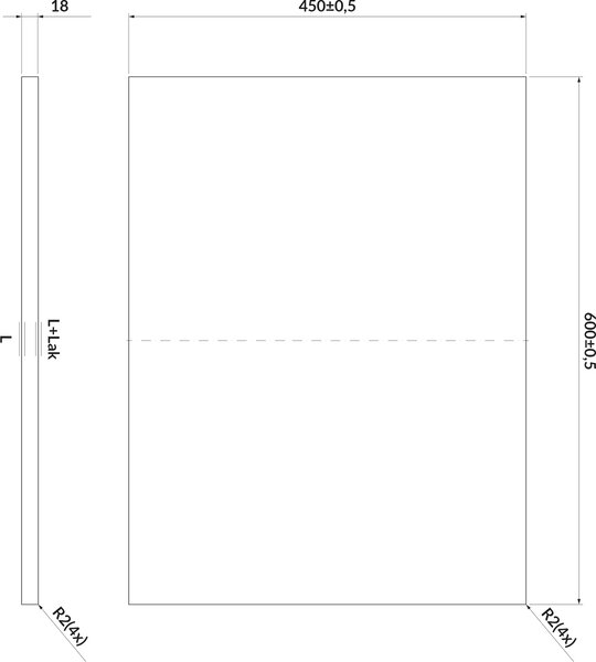 Cersanit Larga blat 60x45 cm albastru S932-030