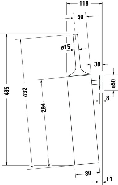Duravit Starck T perie de toaletă înșurubat crom 0099461000