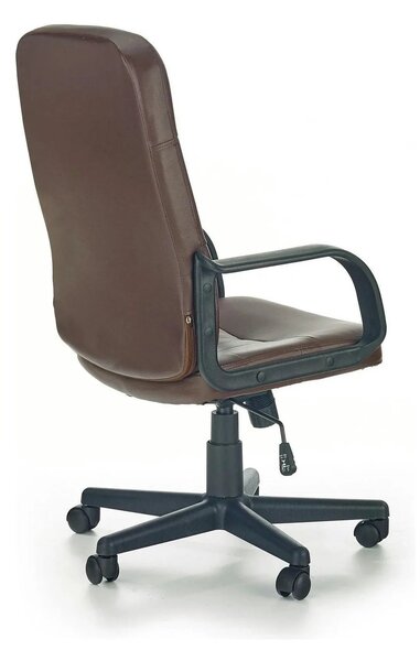 Scaun de birou DENZEL, maro inchis, piele ecologica, 58x60x100/110 cm