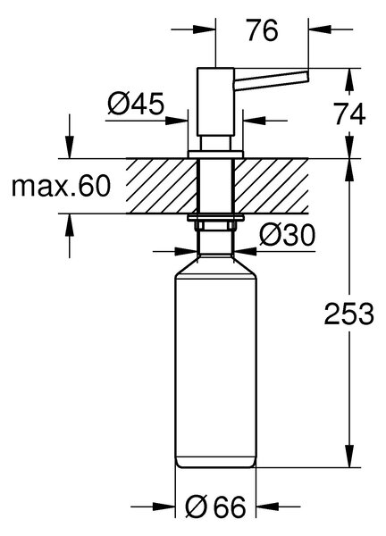 Grohe Cosmopolitan dozator de lichid oţel 40535DC0