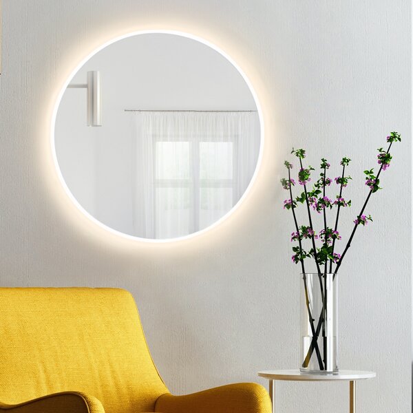 Baltica Design Bright oglindă 80x80 cm rotund cu iluminare alb 5904107900254