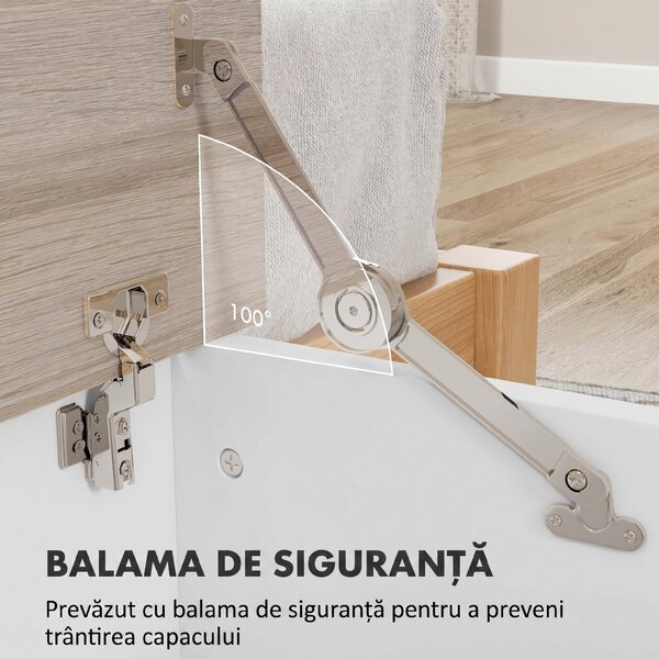 HOMCOM Bancă multifuncțională din lemn pentru dormitor și hol, alb, 100x40x40 cm | Aosom Romania