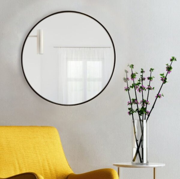 Baltica Design Tiny Border Round oglindă 90x90 cm rotund negru 5904107904498