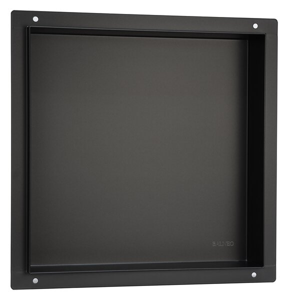 Balneo Wall-Box No Rim Black raft de nișă 30 cm negru OB-BL1-NR