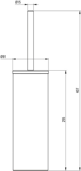 Deante Round perie de toaletă stativ crom ADR_0712