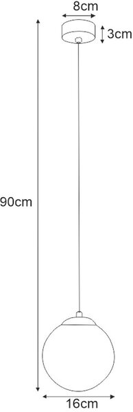 Kaja Savoy lampă suspendată 1x40 W alb-negru K-4921