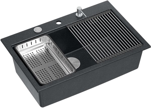Quadron Marc chiuveta graniteq 76x50 cm negru HQM7650U8_BS