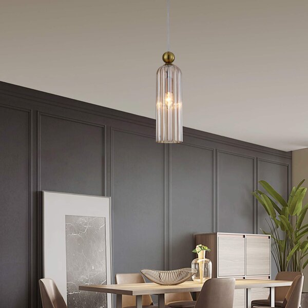 Light Prestige Piega lampă suspendată 1x40 W auriu-chihlimbar LP-939/1PAMBER