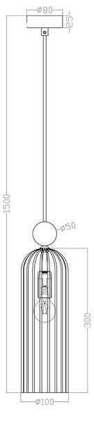 Light Prestige Piega lampă suspendată 1x40 W alb-auriu LP-939/1PWHITE