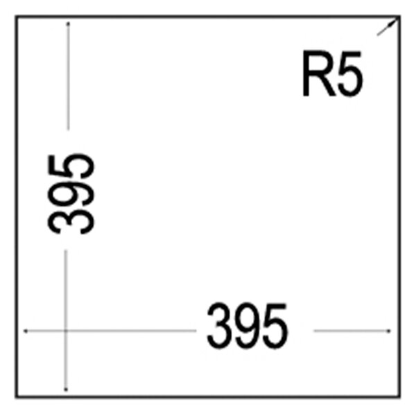 Teka Square chiuveta tegranit 44x44 cm negru 115230025