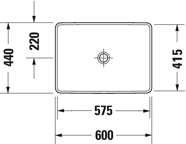 Duravit D-Neo lavoar 60x44 cm dreptunghiular încastrat alb luciu 0358600079