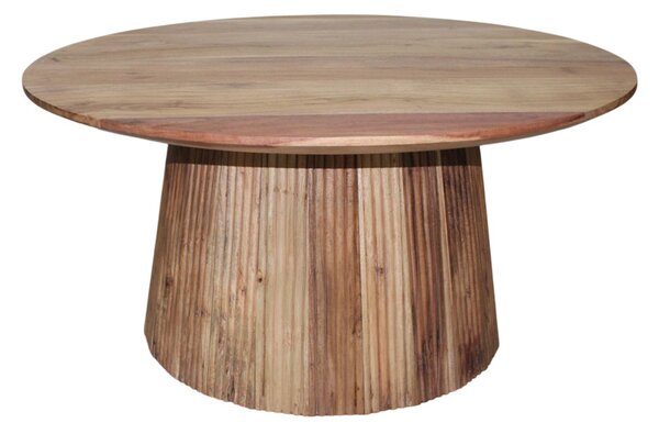 Masuta Cafea Rotunda Collin Lemn De Acacia Diametru 80 Cm Finisaj Natur