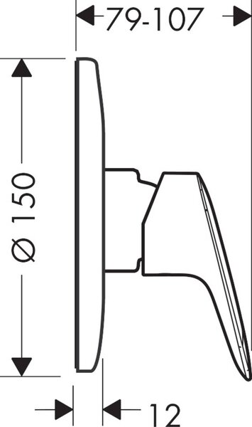 Hansgrohe Logis baterie de duș ascuns crom 71666000