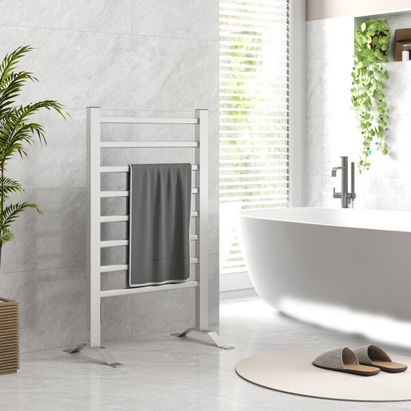 HOMCOM Uscător Electric de Prosoape pentru Perete sau Podea cu Timer și 8 Bare 53x35x90 cm Negru | Aosom Romania