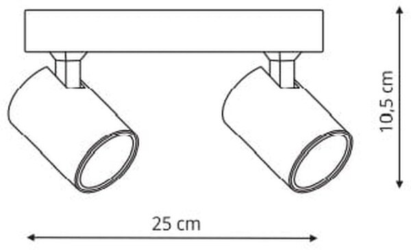 Light Prestige Snow lampă de tavan 2x50 W negru LP-731/2WBK