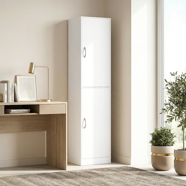 HOMCOM Bibliotecă Înaltă 180 cm, Raft Modern cu 5 Niveluri Reglabile, Mobilier Independent pentru Living, Dormitor, Birou, Alb | Aosom Romania