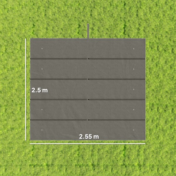 Outsunny Tettuccio di Ricambio per Gazebo 3x3 m con 10 Fori di Drenaggio Grigio | Aosom Romania