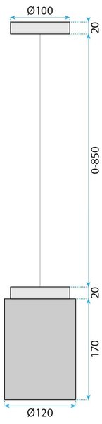 Lampă suspendată APP1810-1CP Frosted Grey