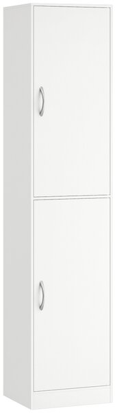 HOMCOM Bibliotecă Înaltă 180 cm, Raft Modern cu 5 Niveluri Reglabile, Mobilier Independent pentru Living, Dormitor, Birou, Alb | Aosom Romania