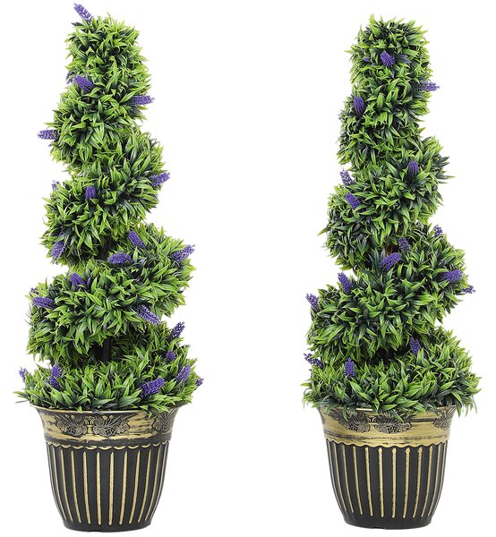 HOMCOM Set de Două Plante Artificiale Lavandă 90 cm | Aosom Romania