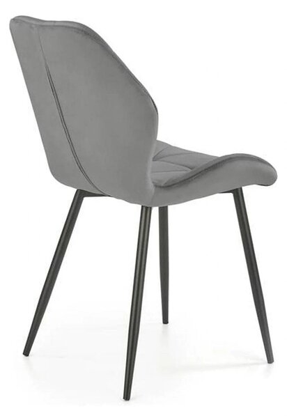 Scaun bucatarie material textil/metal K453, gri, 48x53x86 cm