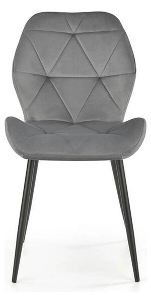 Scaun bucatarie material textil/metal K453, gri, 48x53x86 cm