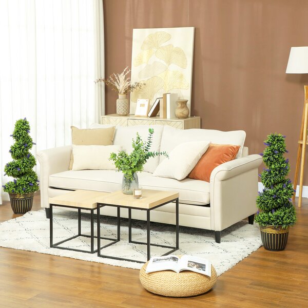 HOMCOM Set de Două Plante Artificiale Lavandă 90 cm | Aosom Romania
