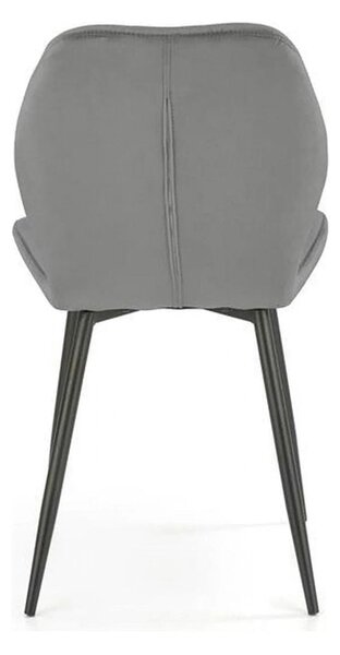 Scaun bucatarie material textil/metal K453, gri, 48x53x86 cm
