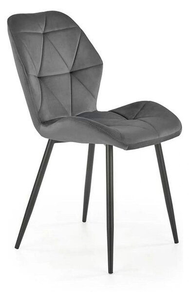 Scaun bucatarie material textil/metal K453, gri, 48x53x86 cm